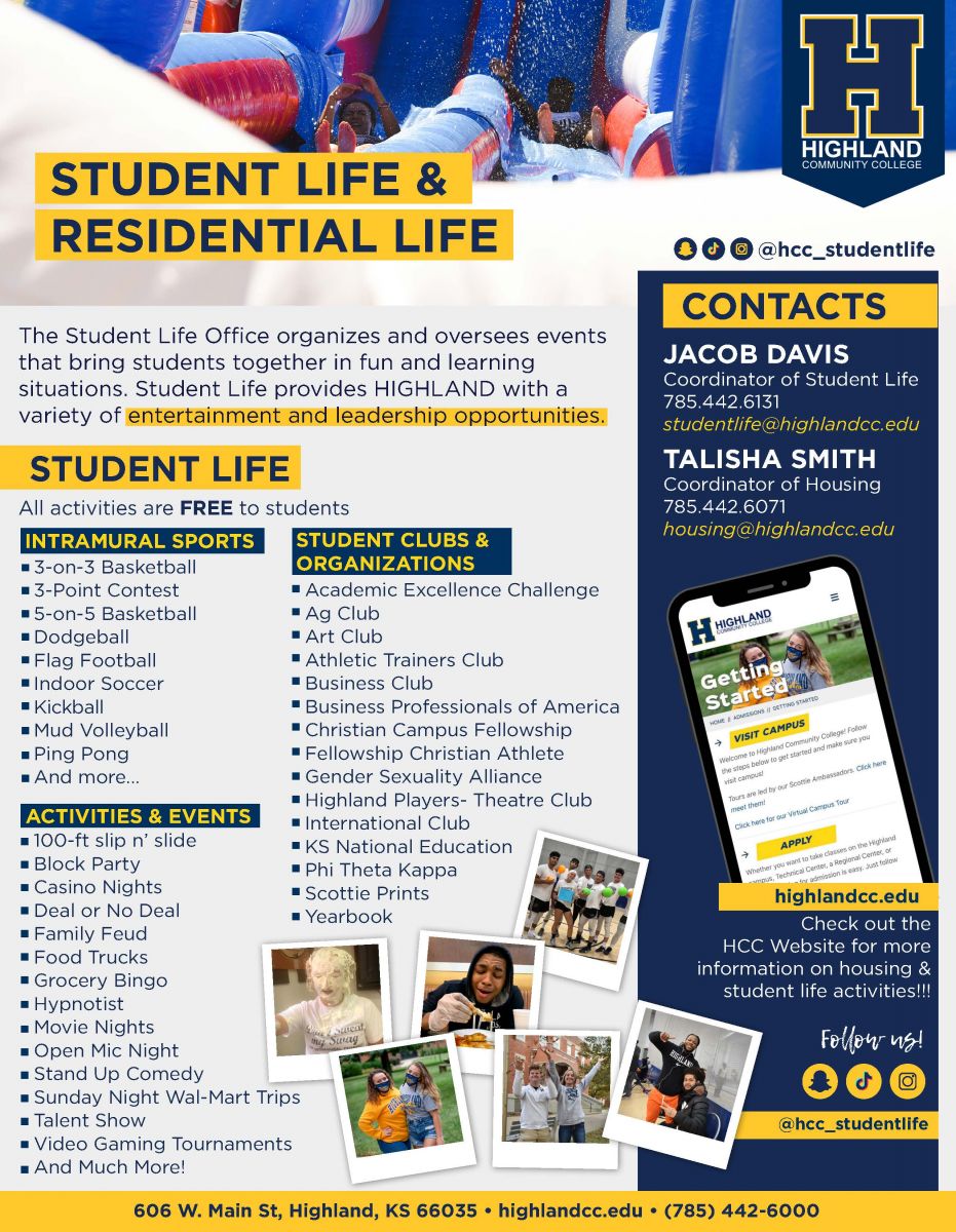 Student Life Informational Flyer